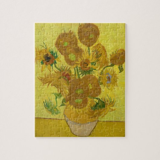 Zonnebloemen door Van Gogh schilderende kunst Legpuzzel (Verticaal)