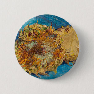 Zonnebloemen door Van Gogh schilderende kunst Ronde Button 5,7 Cm