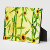 Zonnebloemen en bamboe fotoplaat (Zijkant)