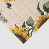 Zonnebloemen en bijen lijn script tissuepapier (Detail)