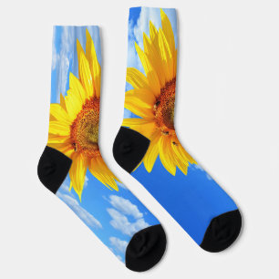 Zonnebloemen en bijen Socks Blue Sky Sokken