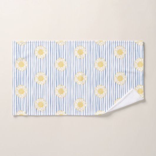 Zonnebloemen en Blauwe Stripes Bath Towel Set Bad Handdoek (Handdoek)