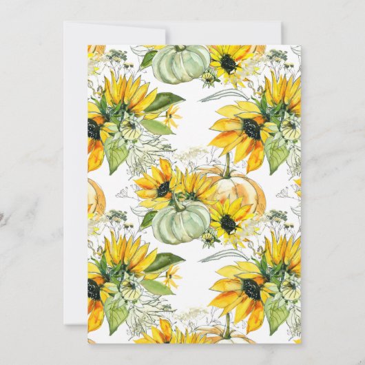 Zonnebloemen en Boho Greenery Vrijgezellenfeest Kaart (Achterkant)