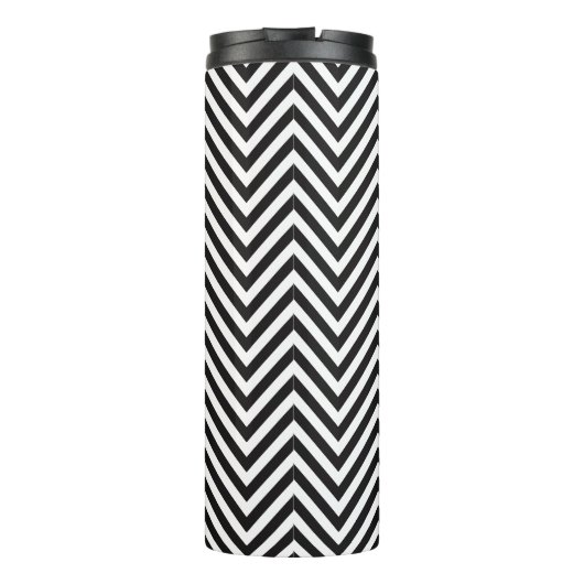 Zonnebloemen en chevrons met elk monogram thermosbeker (Achterkant)
