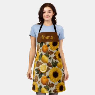Zonnebloemen en Citrus Autumn Home Decor Schort