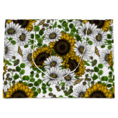 Zonnebloemen en dagbladen, zomertuin 3 groot cadeauzakje (Voorkant)