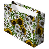 Zonnebloemen en dagbladen, zomertuin 3 groot cadeauzakje (Voorkant Gekanteld)