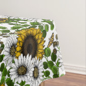 Zonnebloemen en dagbladen, zomertuin 3 tafelkleed (Voorbeeld)