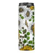 Zonnebloemen en dagbladen, zomertuin 3 thermosbeker (Achterkant)