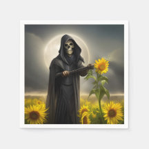Zonnebloemen en de Grim Reaper