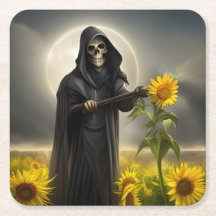 Zonnebloemen en de Grim Reaper