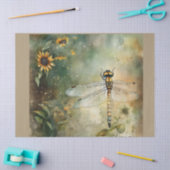 Zonnebloemen en de libel tissuepapier (Craft)