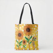 Zonnebloemen en een Canvas tas (Voorkant)