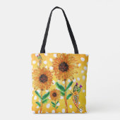 Zonnebloemen en een Canvas tas (Achterkant)