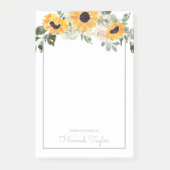 Zonnebloemen en Grieks gepersonaliseerd Post-it® Notes (Voorkant)
