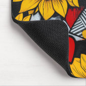 Zonnebloemen en harten muismat (Hoek)