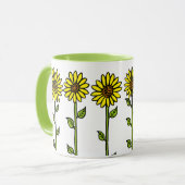 Zonnebloemen en hommel mok (Voorkant links)