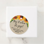 Zonnebloemen en Kraft Poppen het als ze Poppen Bedankjes Labels (In situ)