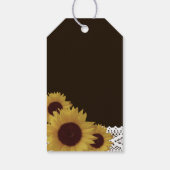 Zonnebloemen en Lace Wedding Cadeaulabel (Achterkant)