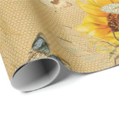  zonnebloemen en libellen cadeaupapier (Rol Hoek)