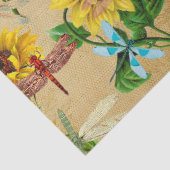 Zonnebloemen en libellen Reeks Design 2 Tissuepapier (Detail)