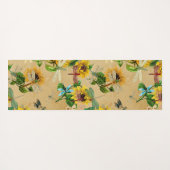 zonnebloemen en libellen yogamat (Achterkant (horizontaal))