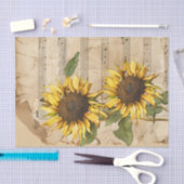 zonnebloemen en muziekblad Ephemera Tissuepapier (Craft)