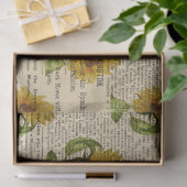 Zonnebloemen en ontkoppeling van krantenpapier tissuepapier (Geschenk)