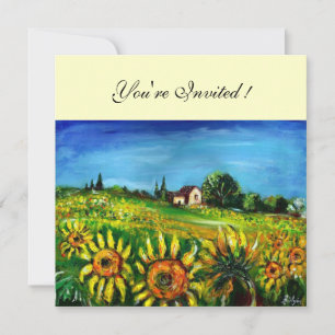 ZONNEBLOEMEN EN PLATTELAND IN TUSCANJE, KAART