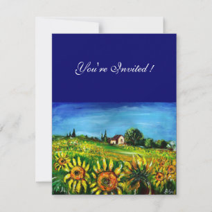 ZONNEBLOEMEN EN PLATTELAND IN TUSCANJE, KAART