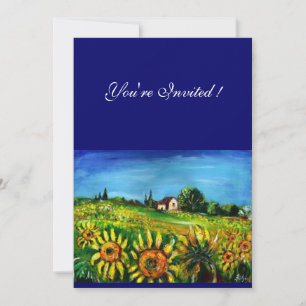 ZONNEBLOEMEN EN PLATTELAND IN TUSCANJE, KAART