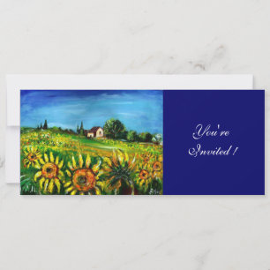 ZONNEBLOEMEN EN PLATTELAND IN TUSCANJE, KAART