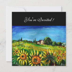 ZONNEBLOEMEN EN PLATTELAND IN TUSCANJE, KAART