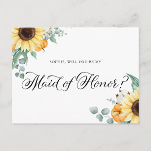 Zonnebloemen en pompoenen zijn mijn meisje van Kaa Briefkaart