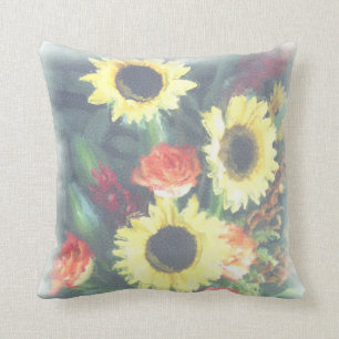 Zonnebloemen en Rozen American MoJo Pillow Kussen