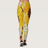 Zonnebloemen en Rozen Art Leggings (Achterkant)