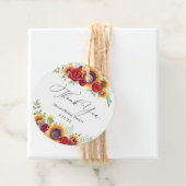 Zonnebloemen en Rozen Bedank Etiket (In situ)