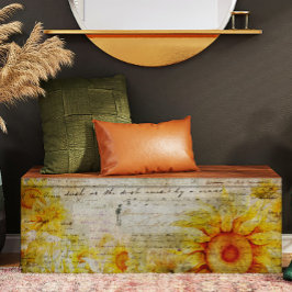 Zonnebloemen en Script Handschrift Decoupage Tissuepapier