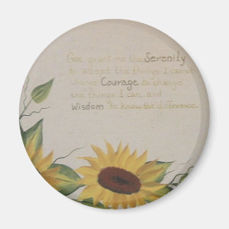 Zonnebloemen en Serenity Prayer Magnet Magneet