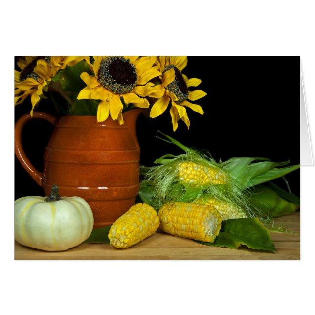 zonnebloemen en suikermaïs (Voorkant Horizontaal)