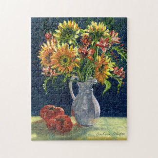 "Zonnebloemen en tomaten" Legpuzzel