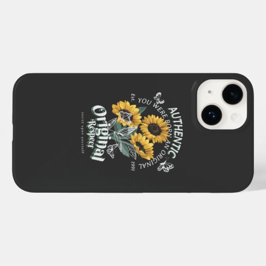 Zonnebloemen en vlinderbloemigen Grafisch Case-Mate iPhone Case (Achterkant (horizontaal))