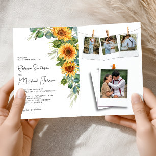 Zonnebloemen Eucalyptus All-in-One QR-code Trouwen