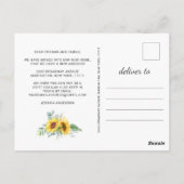 Zonnebloemen Eucalyptus Rustic Moving Announge Briefkaart (Achterkant)