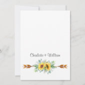 Zonnebloemen Eucalyptus Waterverf Couple Shower Kaart (Achterkant)