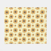 Zonnebloemen Fleece Deken (Voorkant (Horizontaal))