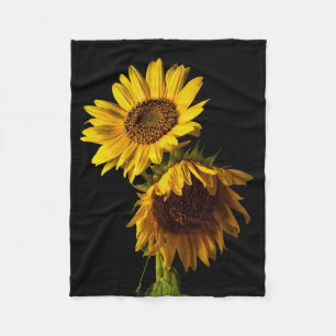 Zonnebloemen fleece deken