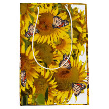 Zonnebloemen Floral Butterfly Gift Bag