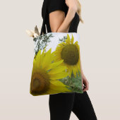 Zonnebloemen Foto Aangepaste All-Over-Print Canvas Tote Bag (Dichtbij)