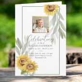  Zonnebloemen Foto Order of Service Uitvaart Programma